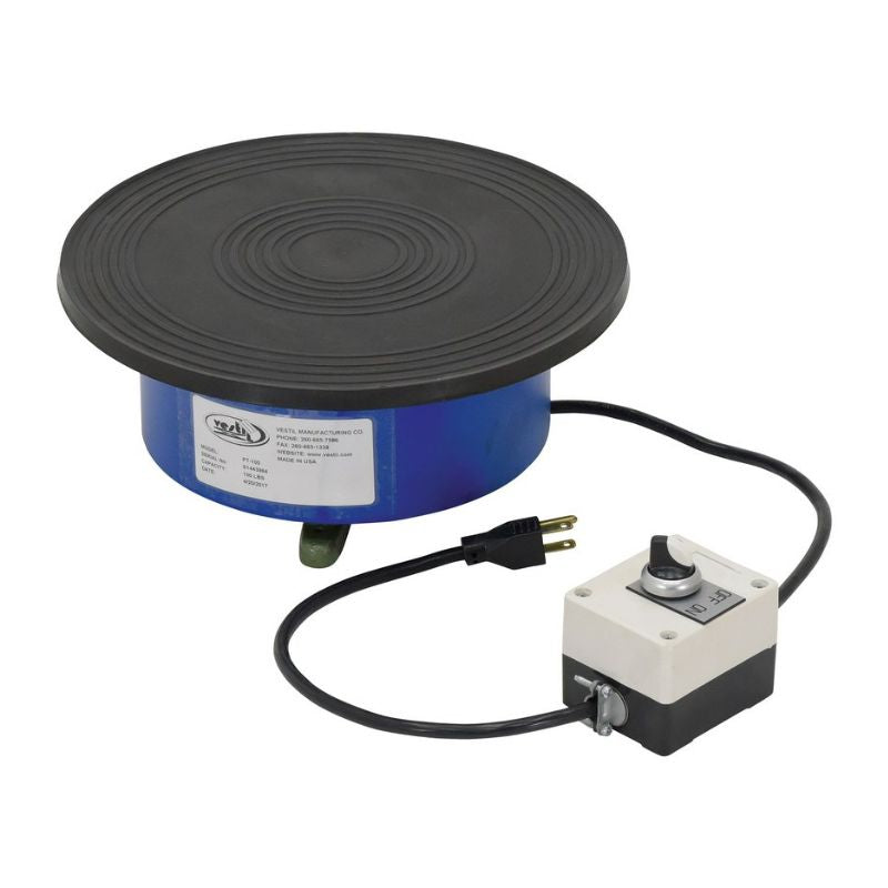 Vestil 100lb Capacity Powered Turntable 12in x 12in x 5in PT-100