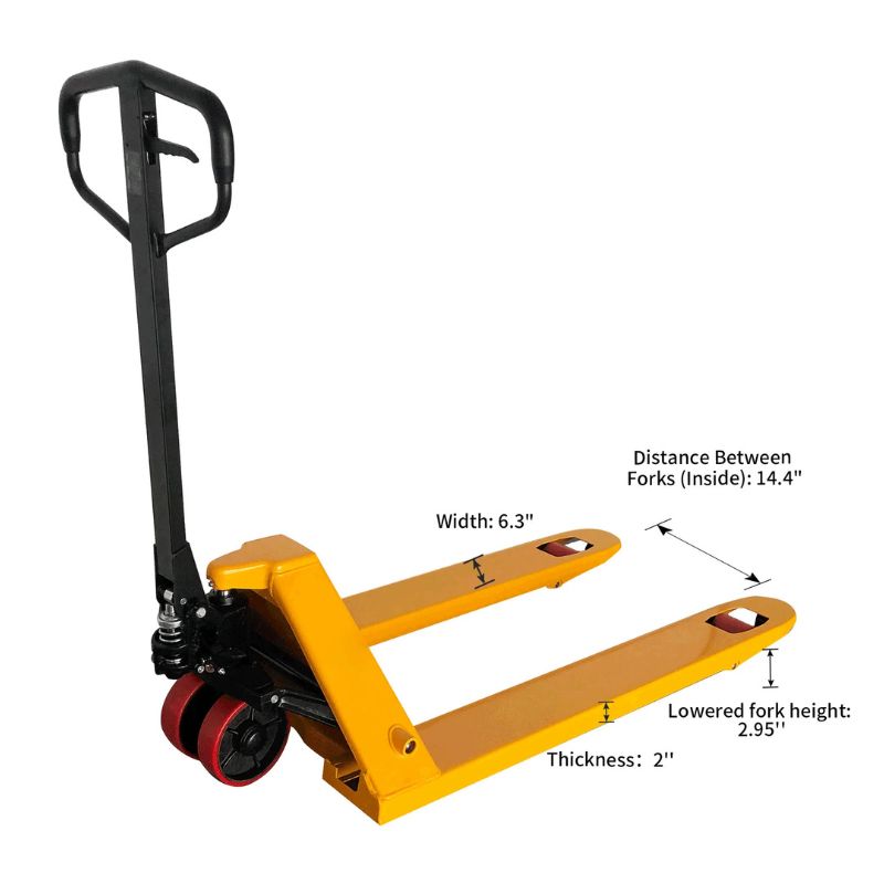 ApolloLift 5500lb Capacity Manual Pallet Jack with 48in x 27in Forks