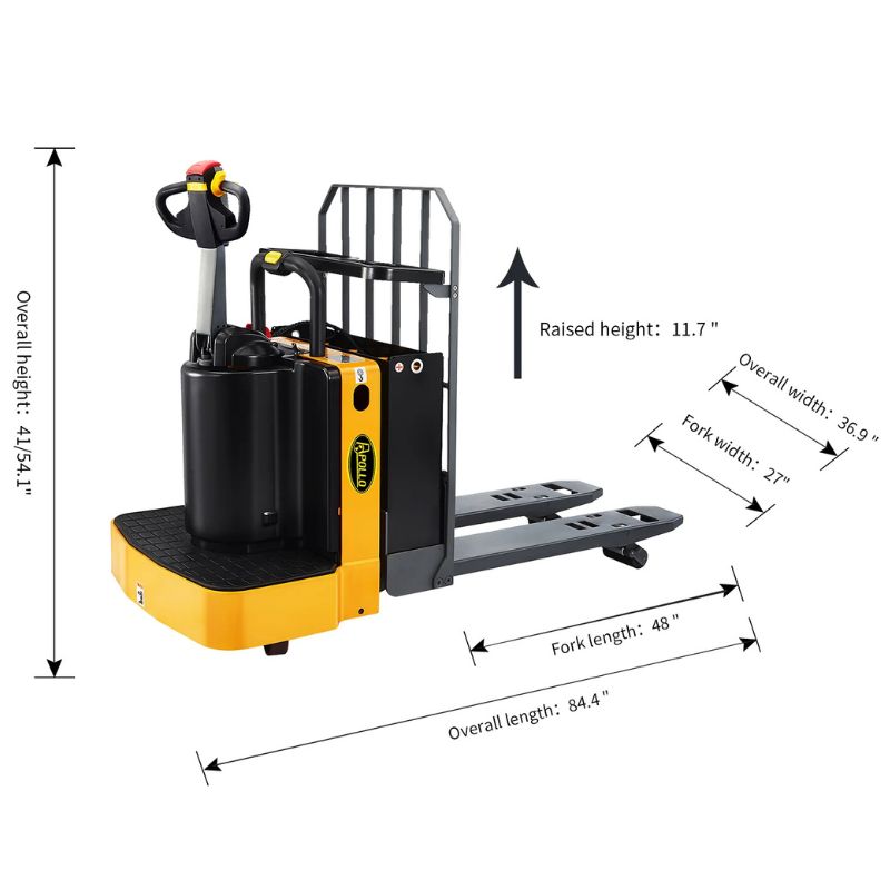 ApolloLift Electric Rider Pallet Jack with 6600lb Capacity