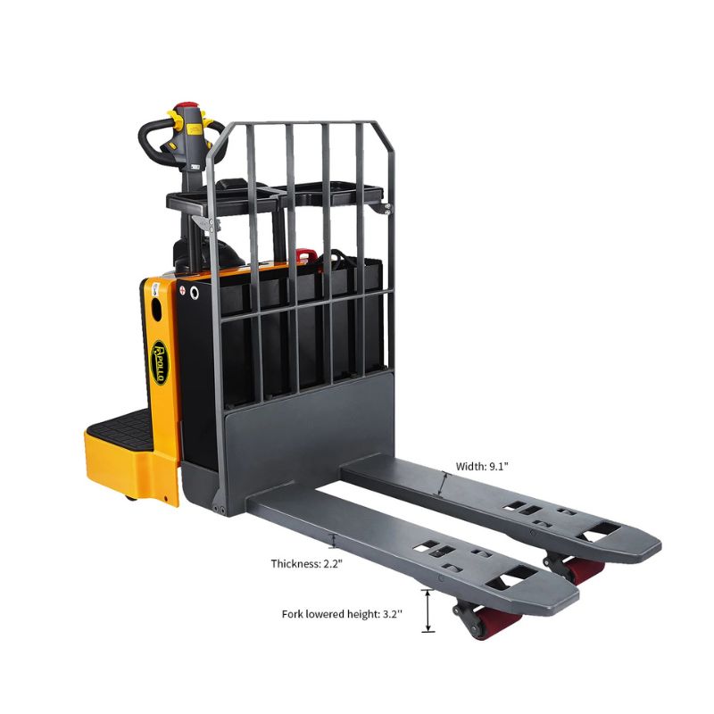 ApolloLift Electric Rider Pallet Jack with 6600lb Capacity