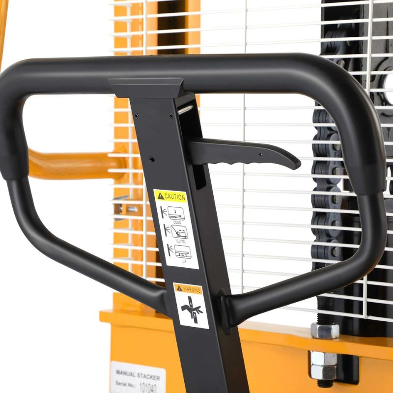 ApolloLift 63" Straddle Leg Manual Stacker with 1100lb Capacity
