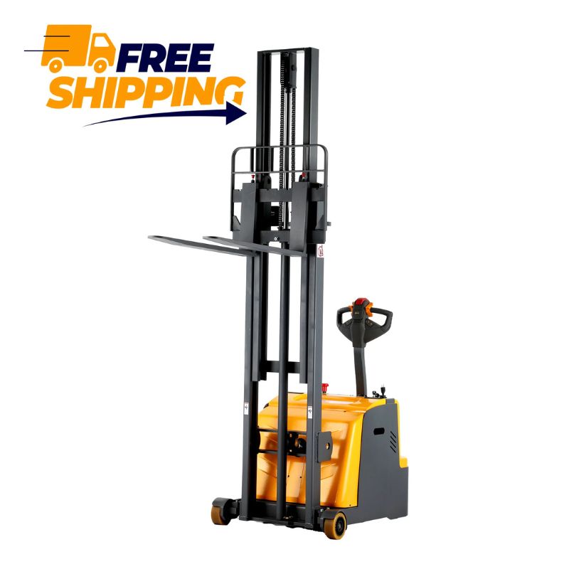 ApolloLift 118" Counterbalanced Electric Walkie Stacker with 1200lb Capacity