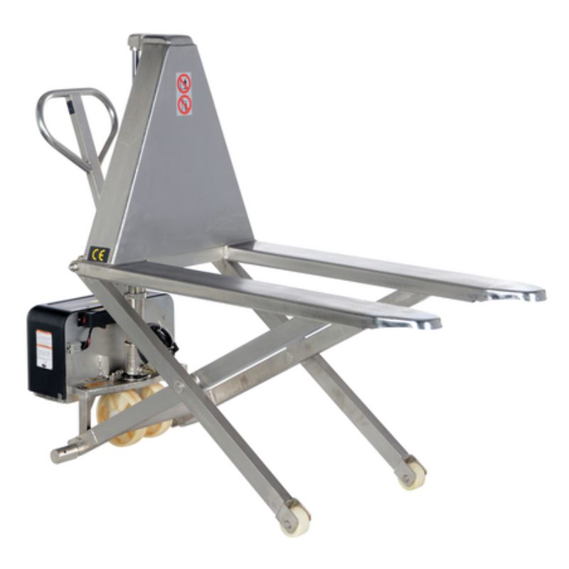 Vestil Stainless Steel DC Powered Tote Lift with 2000lb Capacity L-270-DC-HD-SS