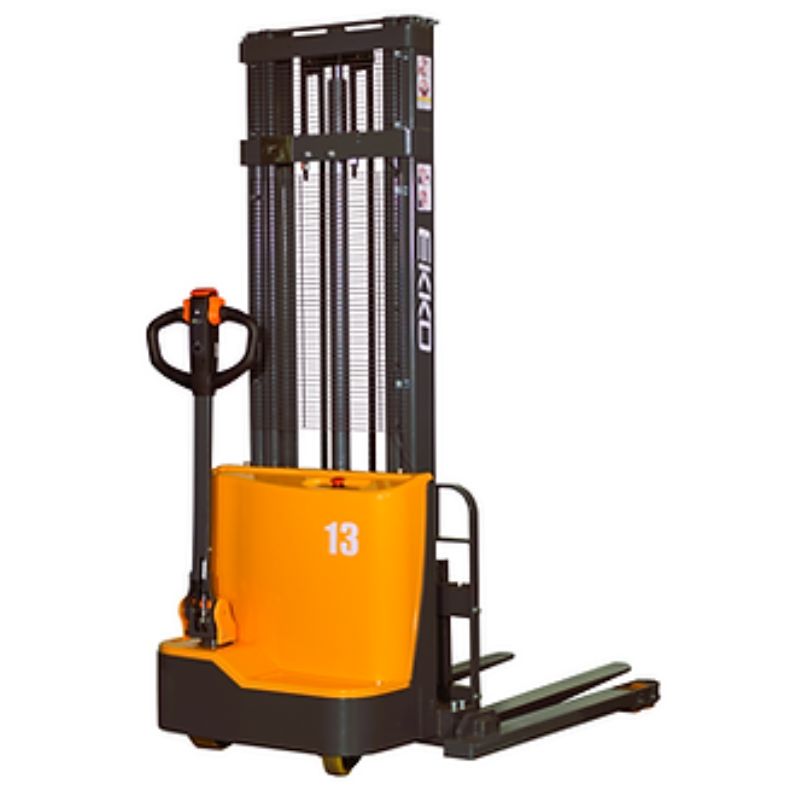 EKKO 118" Lift Full Powered Straddle Stacker with 2800lb Capacity EB13C-118