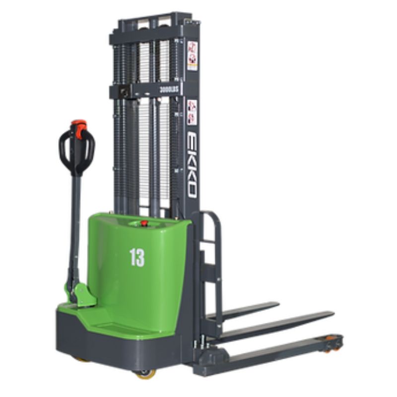 EKKO 118" Lift Lithium Powered Straddle Stacker with 2800lb Capacity EB13C-118Li