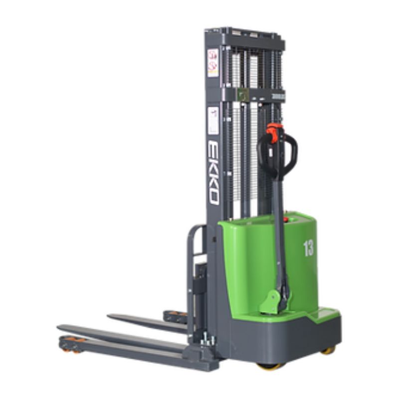 EKKO 138" Lift Lithium Powered Straddle Stacker with 2800lb Capacity EB13C-138Li