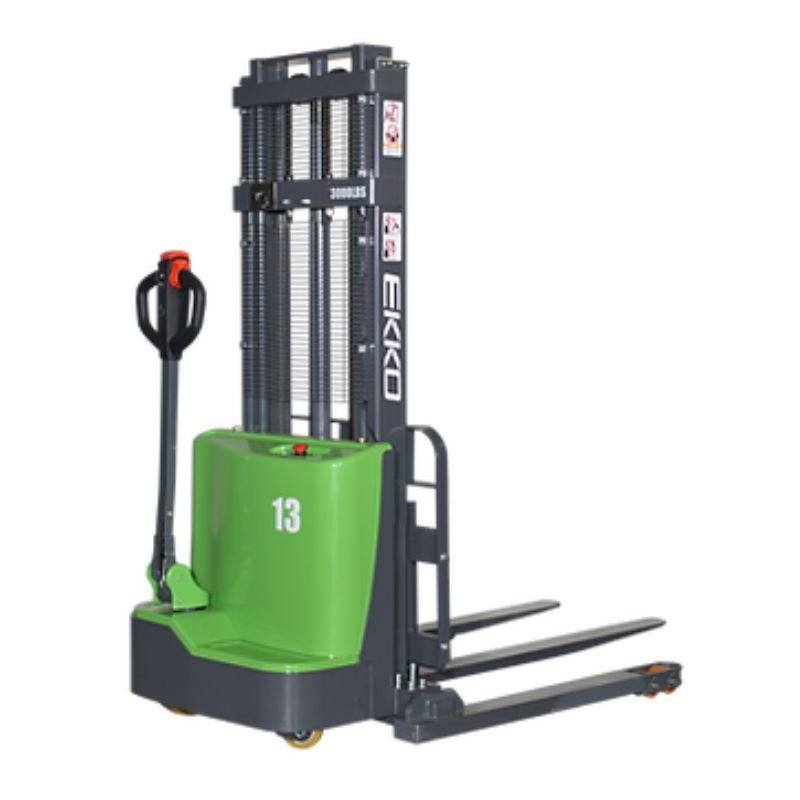 EKKO 138" Lift Lithium Powered Straddle Stacker with 2800lb Capacity EB13C-138Li