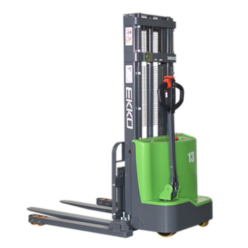 EKKO 145" Lift Lithium Powered Straddle Stacker with 2800lb Capacity EB13C-145Li