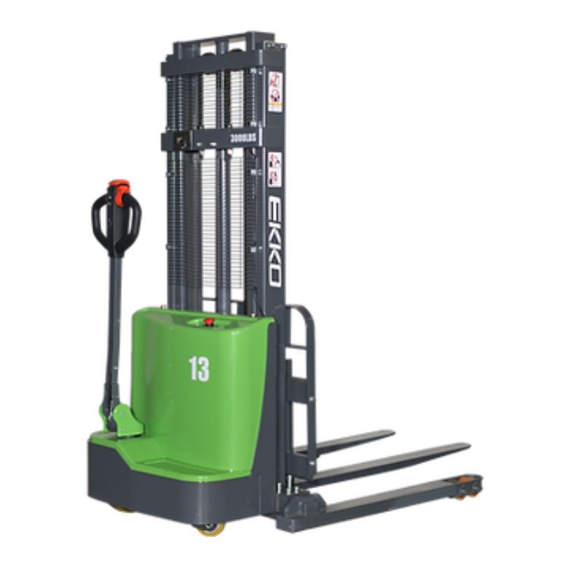 EKKO 145" Lift Lithium Powered Straddle Stacker with 2800lb Capacity EB13C-145Li