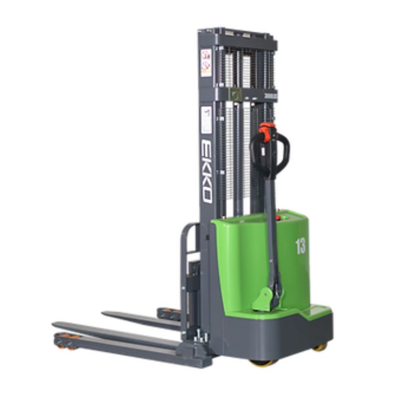 EKKO 98" Lift Lithium Powered Straddle Stacker with 2800lb Capacity EB13C-98Li