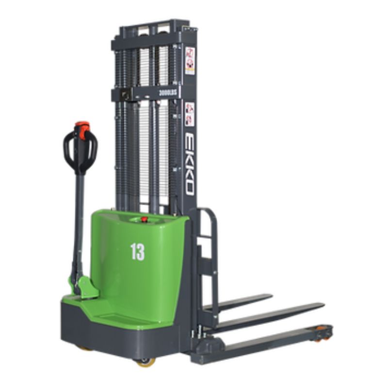 EKKO 98" Lift Lithium Powered Straddle Stacker with 2800lb Capacity EB13C-98Li