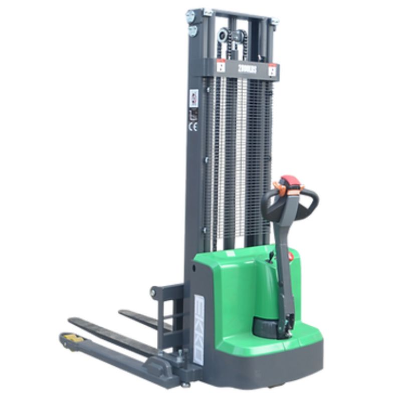 EKKO 119" Lift Lithium Powered Electric Straddle Stacker with 2800lb Capacity EB13E-Li