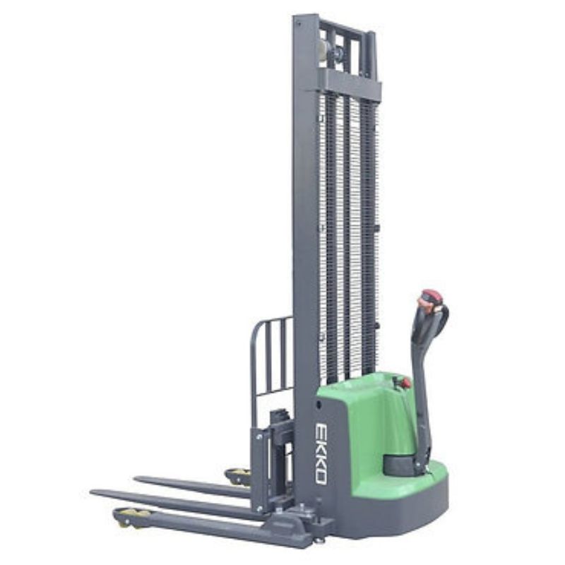 EKKO 145" Lift Lithium Side Shifting Straddle Stacker with 2640lb Capacity EB13ES-145Li
