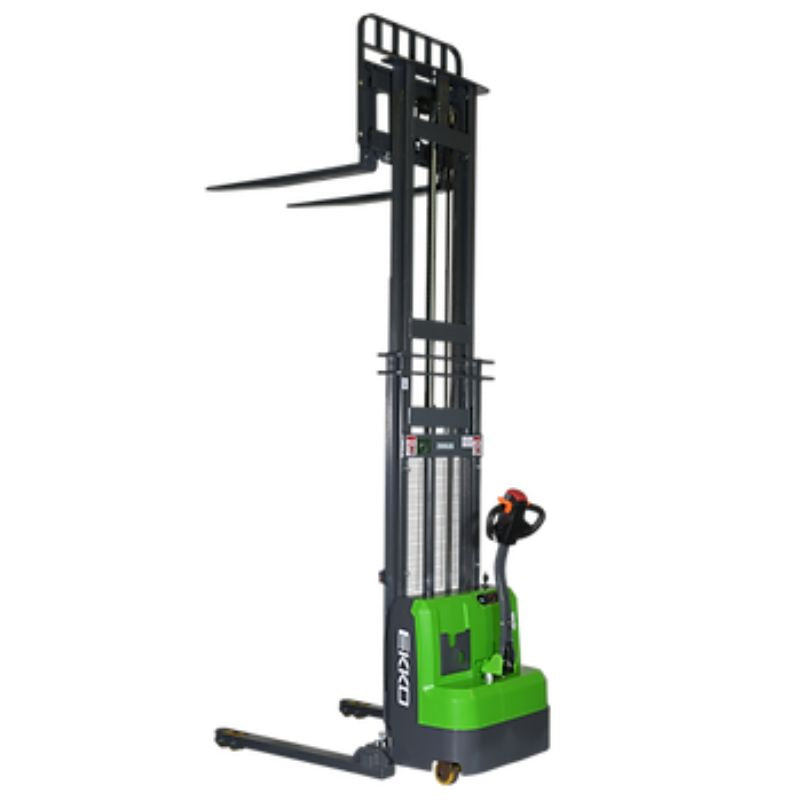 EKKO 98" Lift Lithium Powered Straddle Stacker with 3000lb Capacity EB14C-98Li