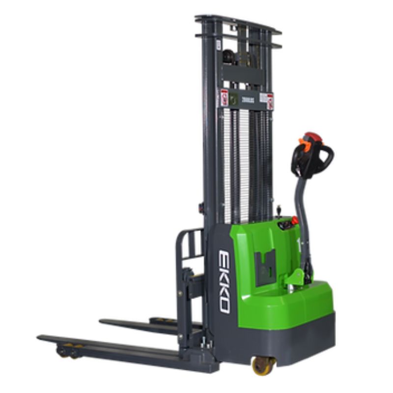 EKKO 98" Lift Lithium Powered Straddle Stacker with 3000lb Capacity EB14C-98Li