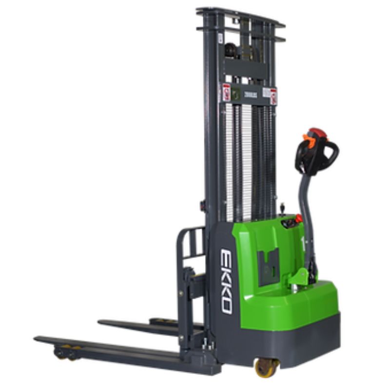 EKKO 145" Lift Lithium Side Shifting Straddle Stacker with 3000lb Capacity EB14CS-145Li