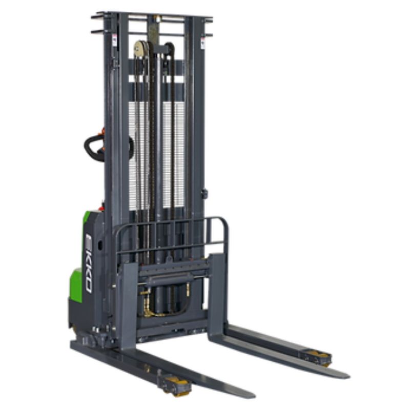 EKKO 145" Lift Lithium Side Shifting Straddle Stacker with 3000lb Capacity EB14CS-145Li