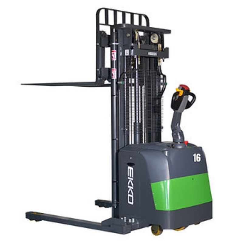 EKKO 189" Lift Lithium Powered Side Shifting Straddle Stacker with 4400lb Capacity EB16EAS-189Li