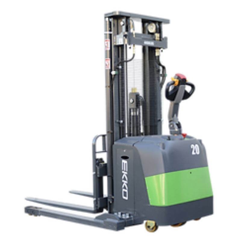 EKKO 189" Lift Lithium Powered Side Shifting Straddle Stacker with 4400lb Capacity EB16EAS-189Li
