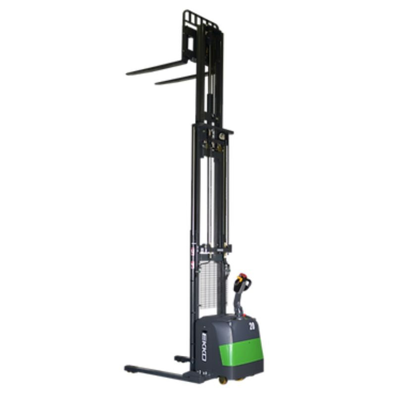 EKKO 177" Lift Lithium Powered Electric Straddle Stacker with 4400lb Capacity EB20CS-177Li