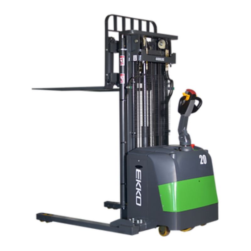EKKO 189" Lift Lithium Powered Electric Straddle Stacker with 4400lb Capacity EB20CS-189Li
