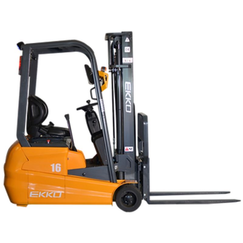 EKKO 177" Lift 3-Wheel Electric Forklift with 3500lb Capacity EK16A-177