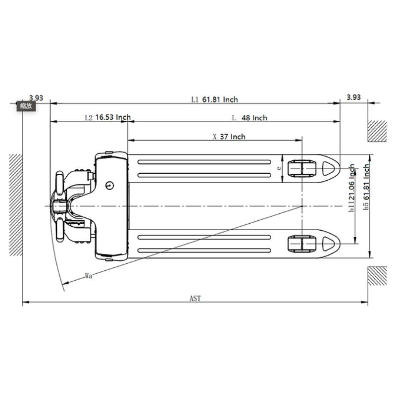 EKKO Lithium-Ion Pallet Jack 4000lb Capacity with PinPad EP18JLi