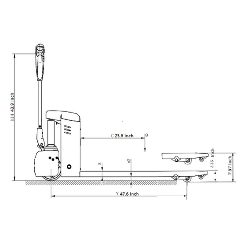 EKKO Lithium-Ion Pallet Jack 4000lb Capacity with PinPad EP18JLi