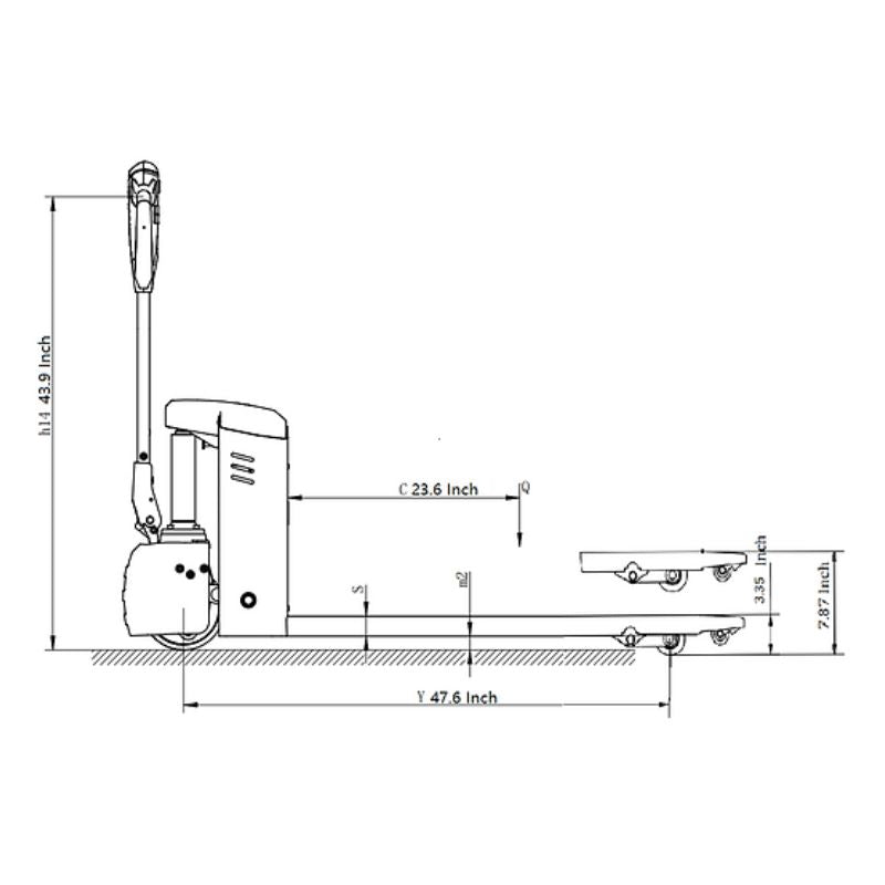 EKKO 4400lb Capacity Full Electric Pallet Jack with PinPad EP20JLi