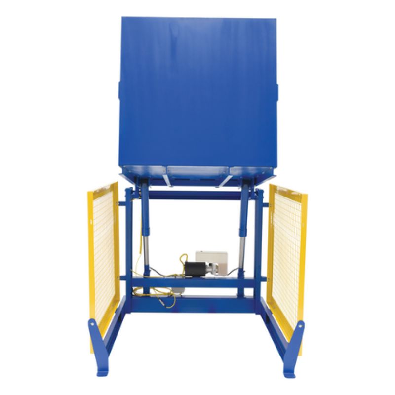 Vestil Steel Electric Hydraulic Box Dumper with 48in Dump Height HBD-48