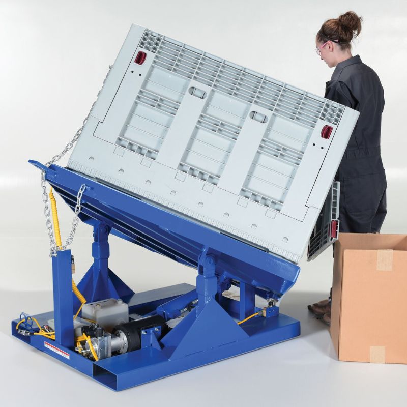 Vestil Steel Electric Hydraulic Corner Tilter 48in x 48in EMC-4848