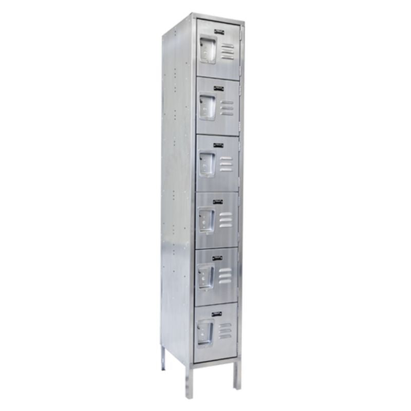 Vestil Stainless Steel 1 Column Lockers 12in x 18in x 78in LOCK-1218
