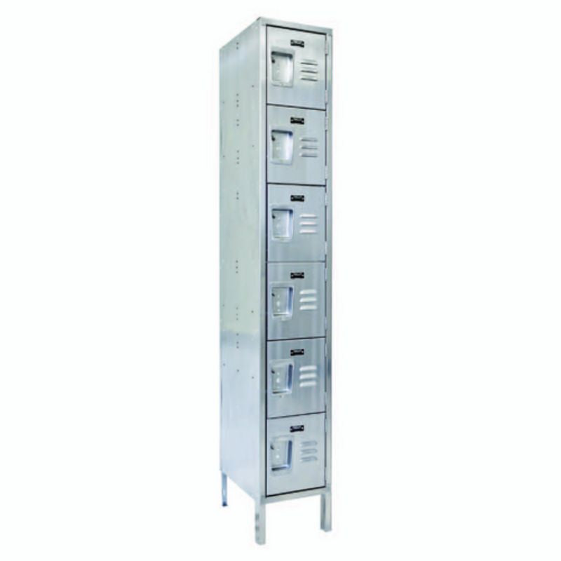 Vestil Stainless Steel 1 Column Lockers 18in x 18in x 78in LOCK-1818