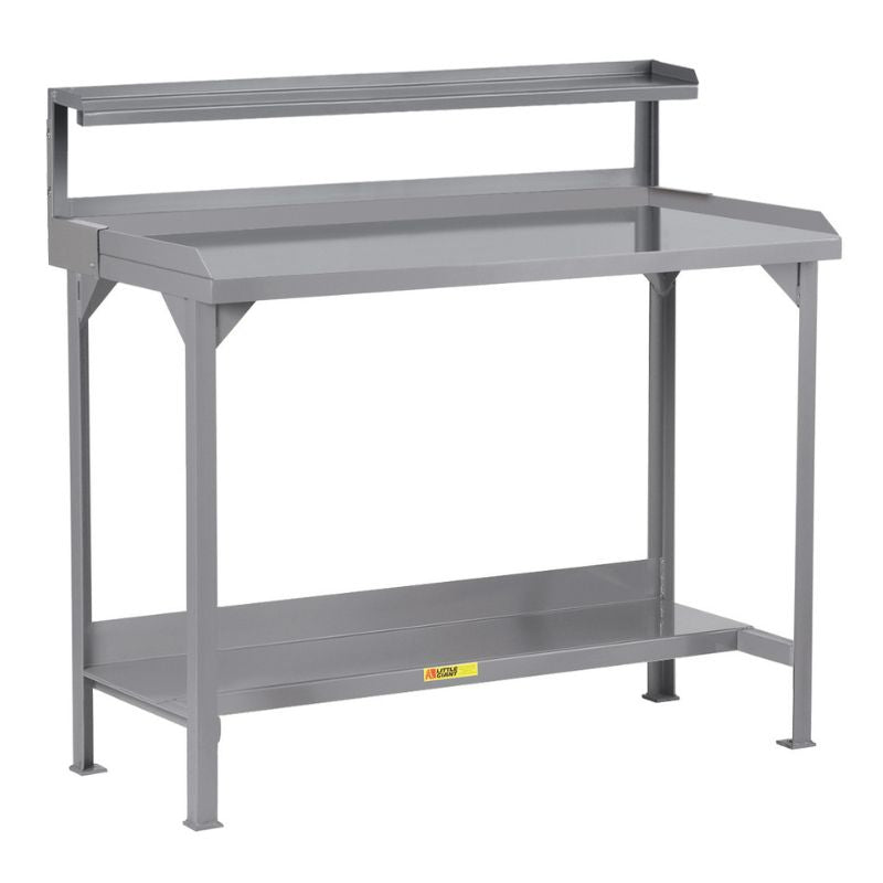 Little Giant Welded Steel Workbench with Back/End Stops and Riser Shelf WSL2-36/AH-RS