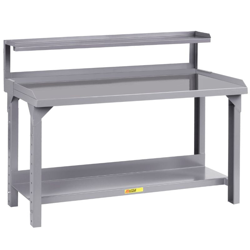 Little Giant Welded Steel Workbench with Back/End Stops and Riser Shelf WSL2-36/AH-RS