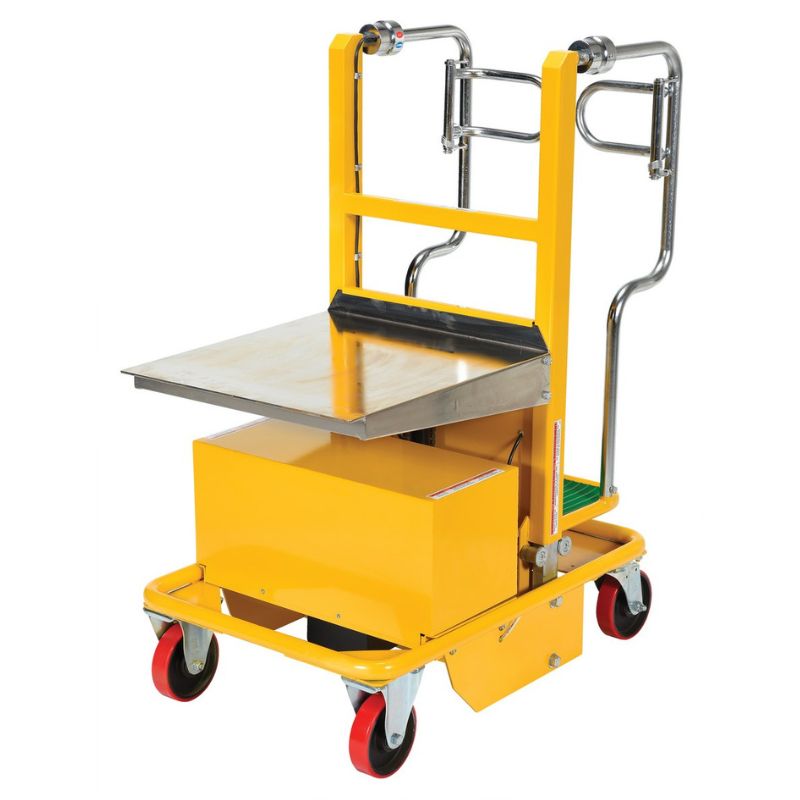 Vestil Electric Lift Manual Drive Order Picker with 440lb Capacity EOP-440