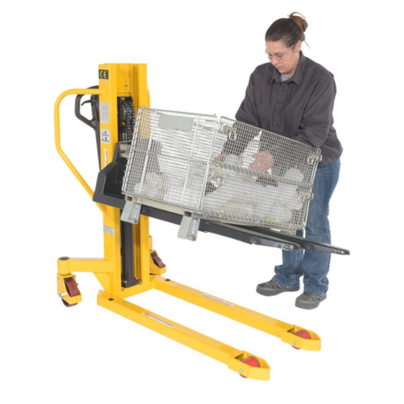 Vestil Tilt Pallet Jack 21in x 45in Forks with 1500lb Capacity LTT-2145