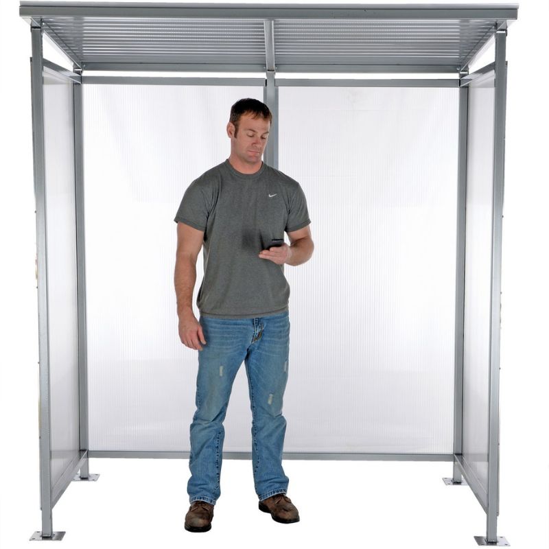 Vestil 3-4 Person Capacity Smoking Shelter Bus Stop SSH-7939-80