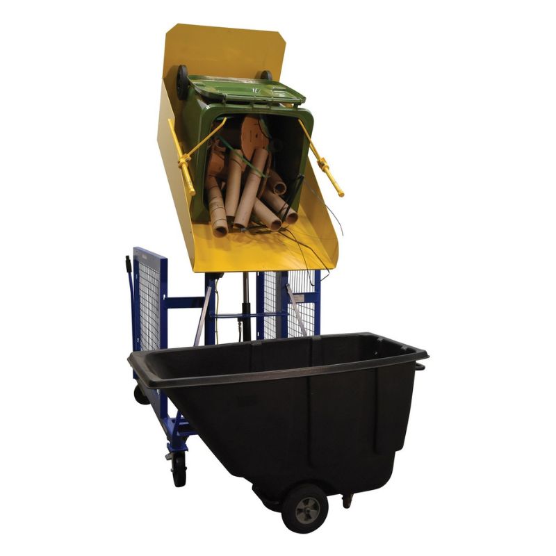 Vestil Steel DC Powered Universal Trash Can Dumper TCD-U-DC