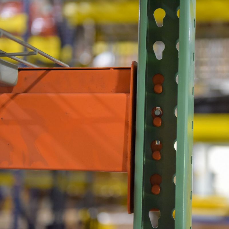 Orange Steel Pallet Racking Step Beam