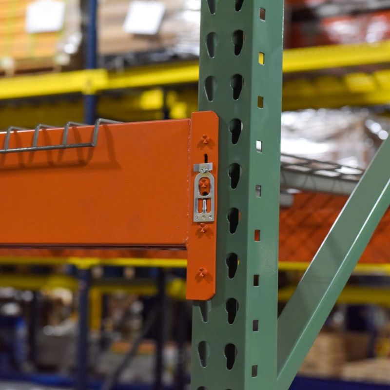 Orange Steel Pallet Racking Step Beam