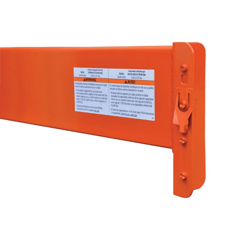 Orange Steel Pallet Racking Step Beam