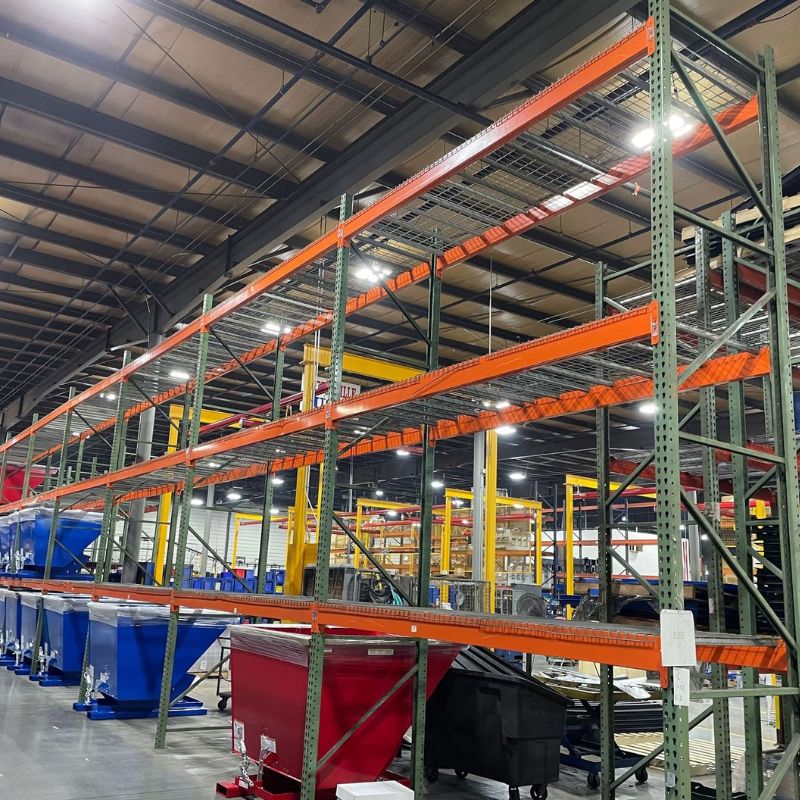 Orange Steel Pallet Racking Step Beam