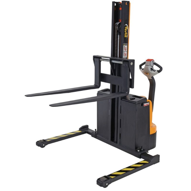Vestil Narrow Mast Full-Electric Stacker with Adjustable Forks and Legs SNM-AA