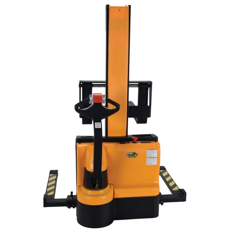 Vestil Narrow Mast Full-Electric Stacker with Adjustable Forks and Legs SNM-AA