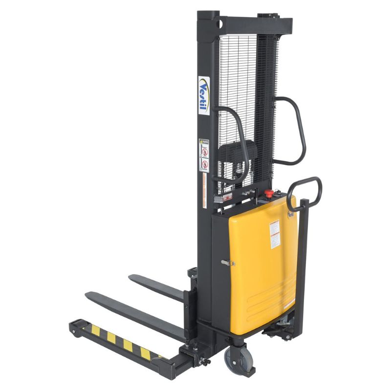 Vestil 63" Maximum Raised Height Stacker with Electric Powered Lift SL-63-AA