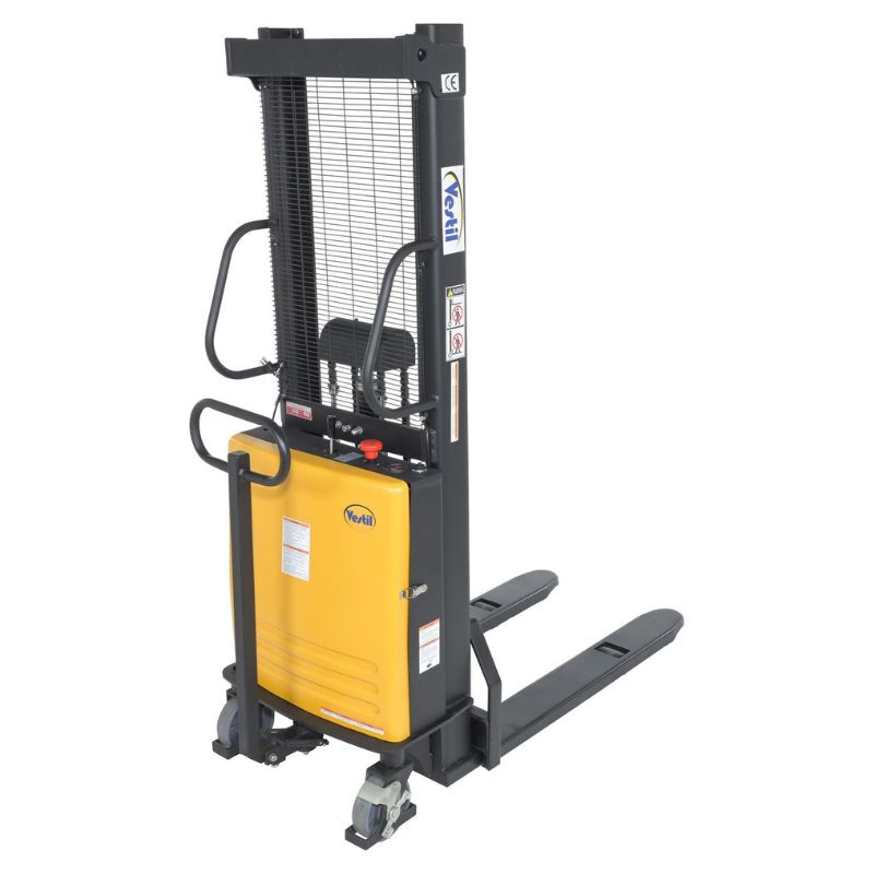 Vestil 63" Maximum Raised Height Stacker with Electric Powered Lift SL-63-AA
