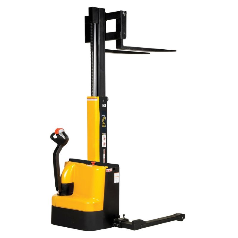 Vestil Narrow Mast Full-Electric Stacker with Adjustable Forks and Legs SNM-AA