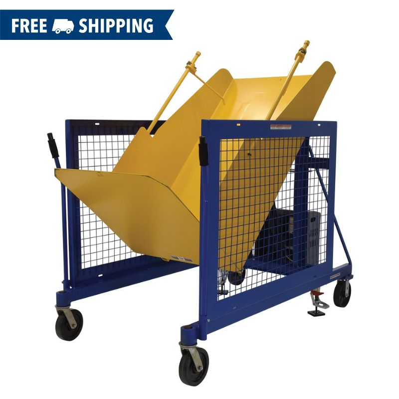 Vestil Steel DC Powered Universal Trash Can Dumper TCD-U-DC