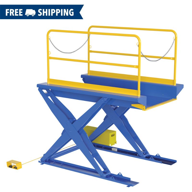 Vestil EHLTG Ground Lift Scissor Table with 3000lb Capacity